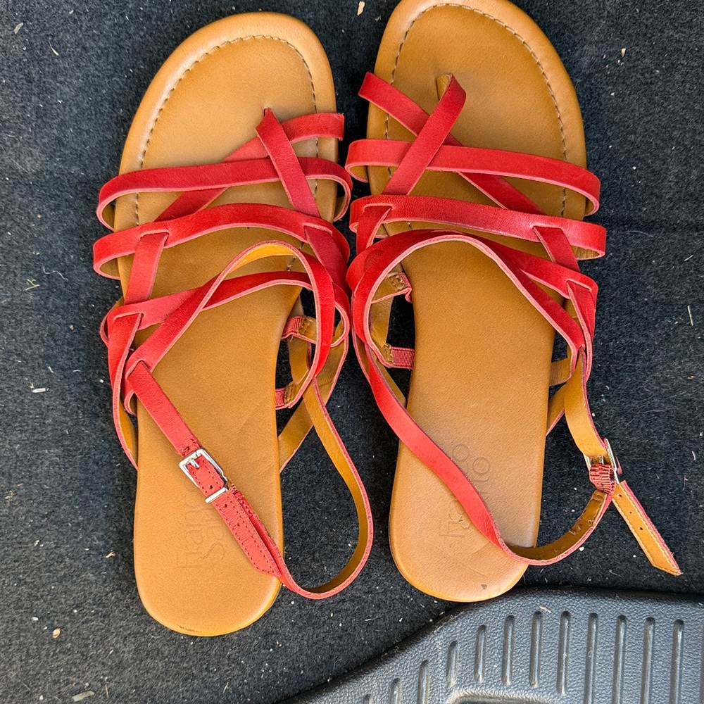Franco Sarto Red Strappy Sandals